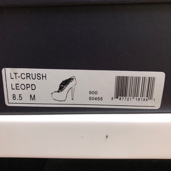 London Trash Leopard platform heels size 8.5 Crush - Picture 7 of 7